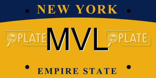 MVL New York License Plate