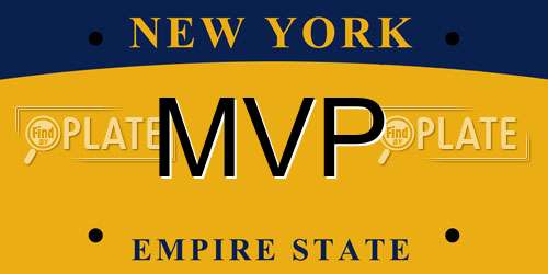 MVP New York License Plate