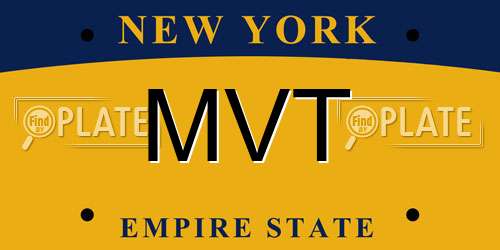 MVT New York License Plate