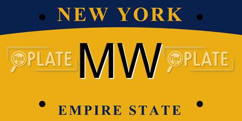 MW New York License Plate