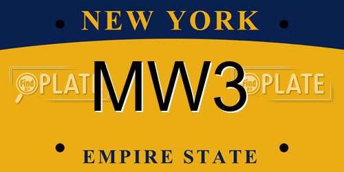 MW3 New York License Plate
