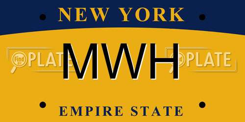 MWH New York License Plate