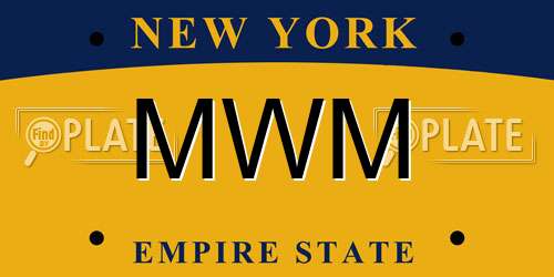 MWM New York License Plate