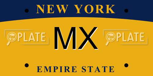 MX New York License Plate