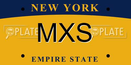 MXS New York License Plate