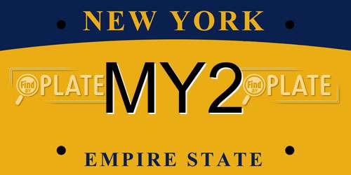 MY2 New York License Plate