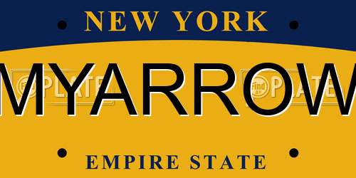 MYARROW New York License Plate