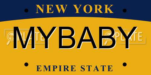 MYBABY New York License Plate