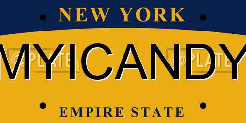 MYICANDY New York License Plate