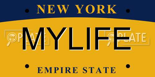 MYLIFE New York License Plate
