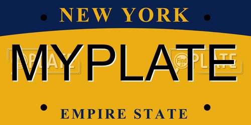 MYPLATE New York License Plate