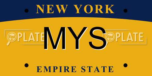 MYS New York License Plate