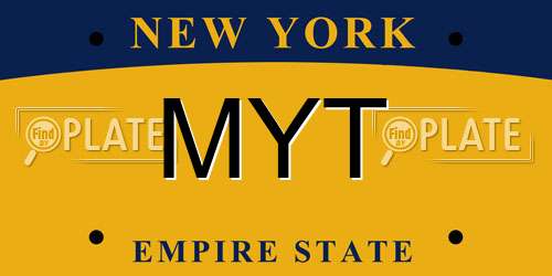 MYT New York License Plate