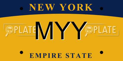MYY New York License Plate