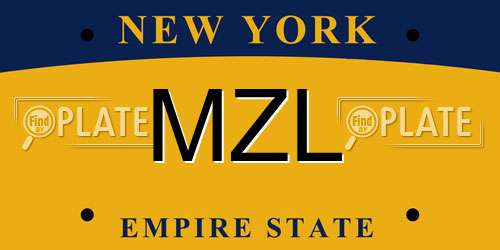 MZL New York License Plate