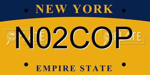 N02COP New York License Plate