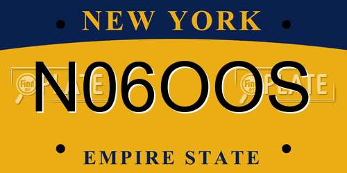 N06OOS New York License Plate