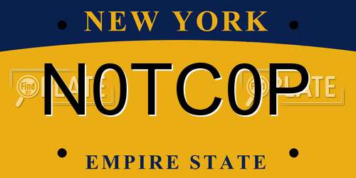 N0TC0P New York License Plate