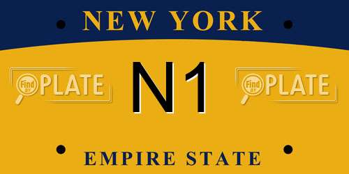 N1 New York License Plate