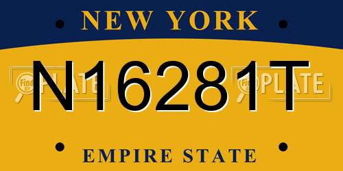 N16281T New York License Plate
