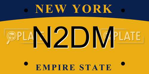N2DM New York License Plate