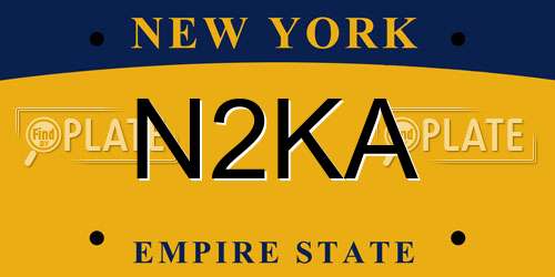 N2KA New York License Plate