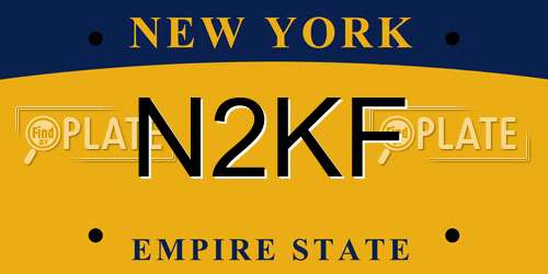 N2KF New York License Plate