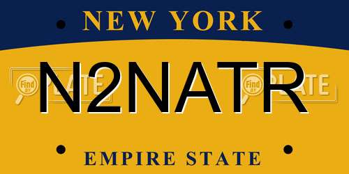 N2NATR New York License Plate