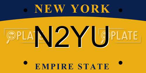 N2YU New York License Plate