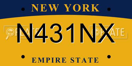 N431NX New York License Plate