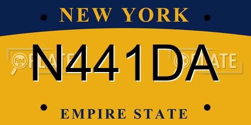 N441DA New York License Plate