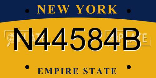 N44584B New York License Plate
