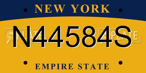 N44584S New York License Plate