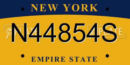 N44854S New York License Plate