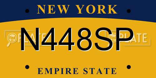 N448SP New York License Plate