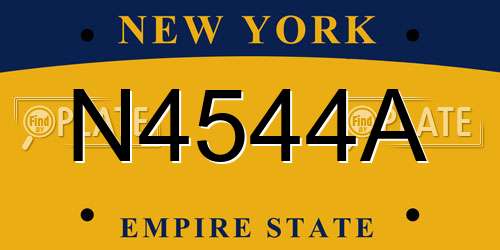 N4544A New York License Plate
