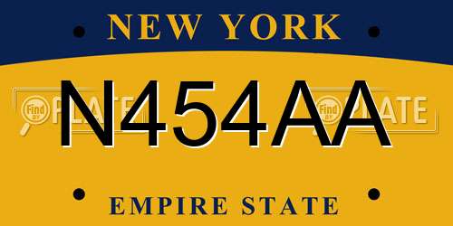 N454AA New York License Plate