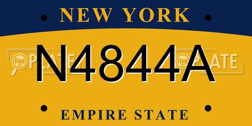 N4844A New York License Plate