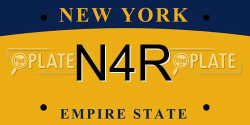 N4R New York License Plate