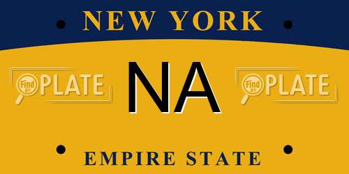 NA New York License Plate