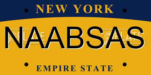NAABSAS New York License Plate