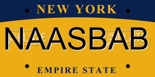 NAASBAB New York License Plate