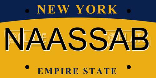 NAASSAB New York License Plate