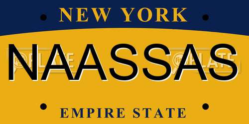 NAASSAS New York License Plate
