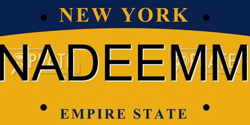NADEEMM New York License Plate