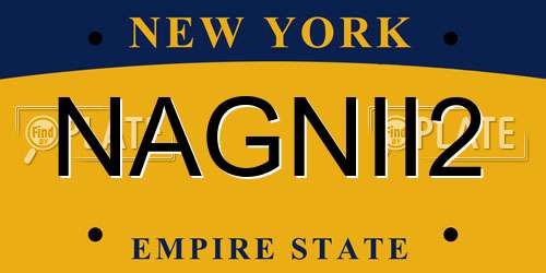 NAGNII2 New York License Plate