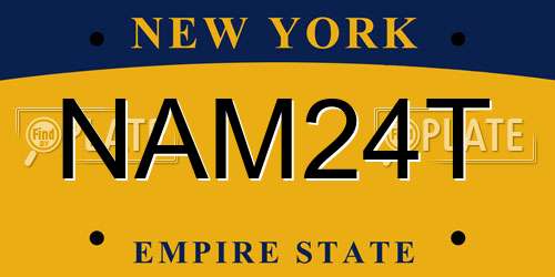 NAM24T New York License Plate