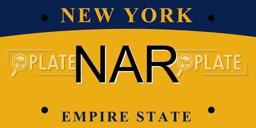 NAR New York License Plate