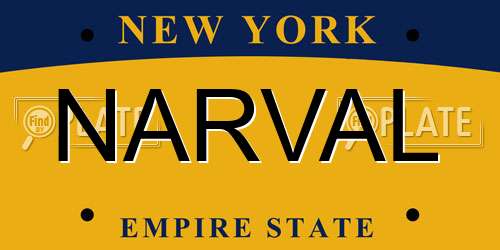 NARVAL New York License Plate