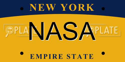 NASA New York License Plate